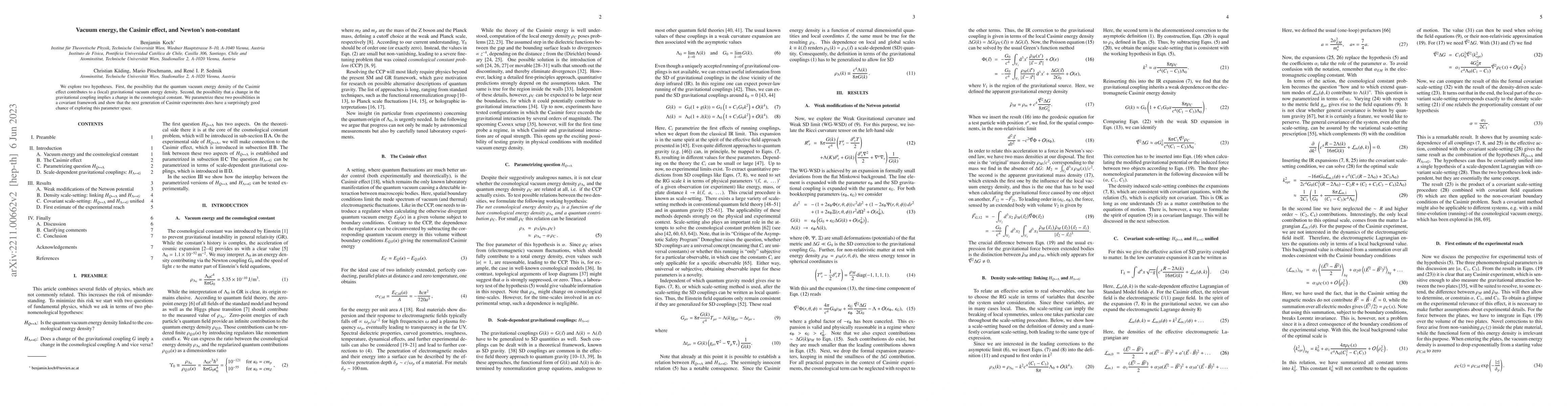 Thumbnail for Vacuum energy, the Casimir effect, and Newton's non-constant