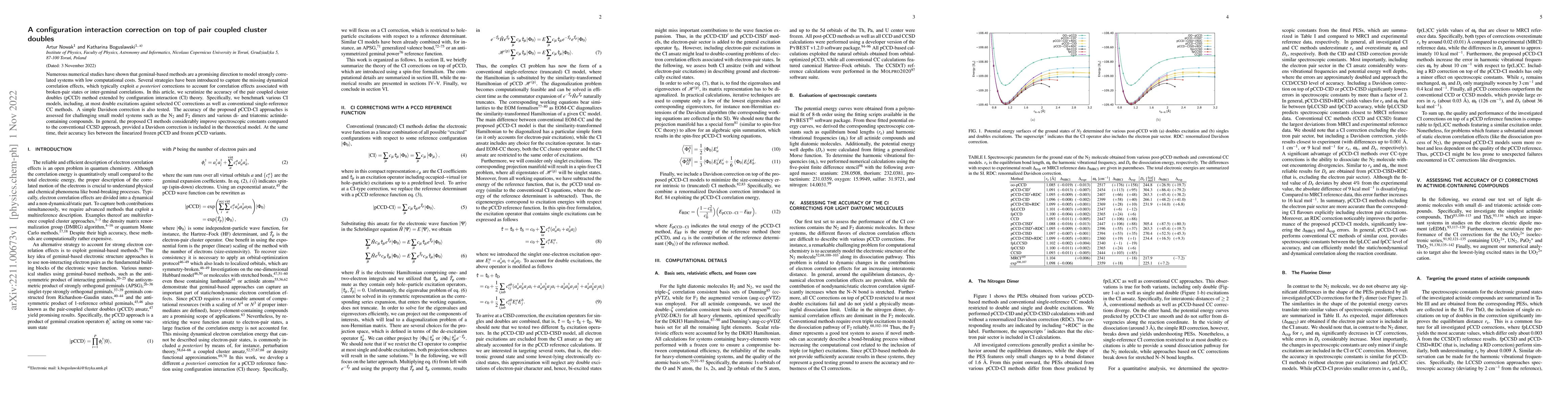 Thumbnail for A configuration interaction correction on top of pair coupled cluster
  doubles