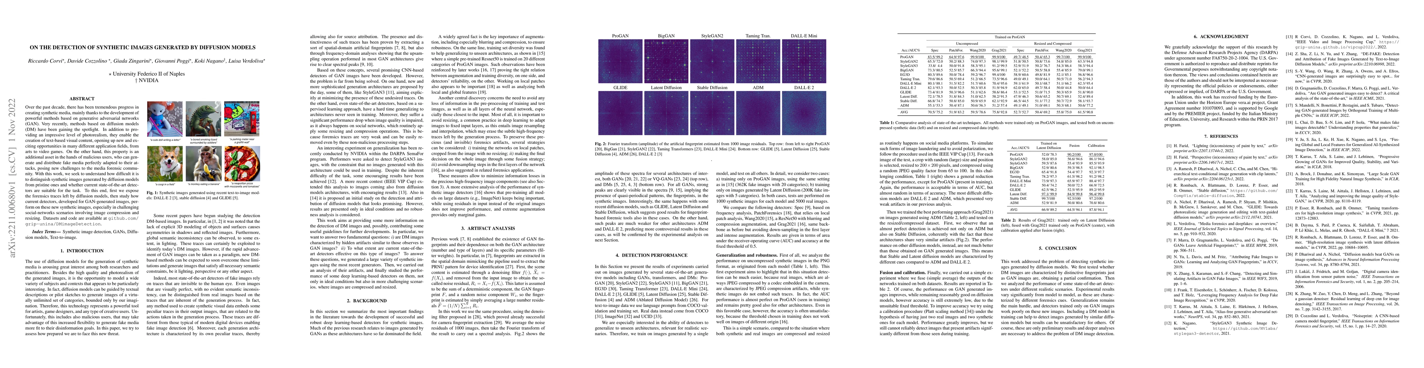 Thumbnail for On the detection of synthetic images generated by diffusion models