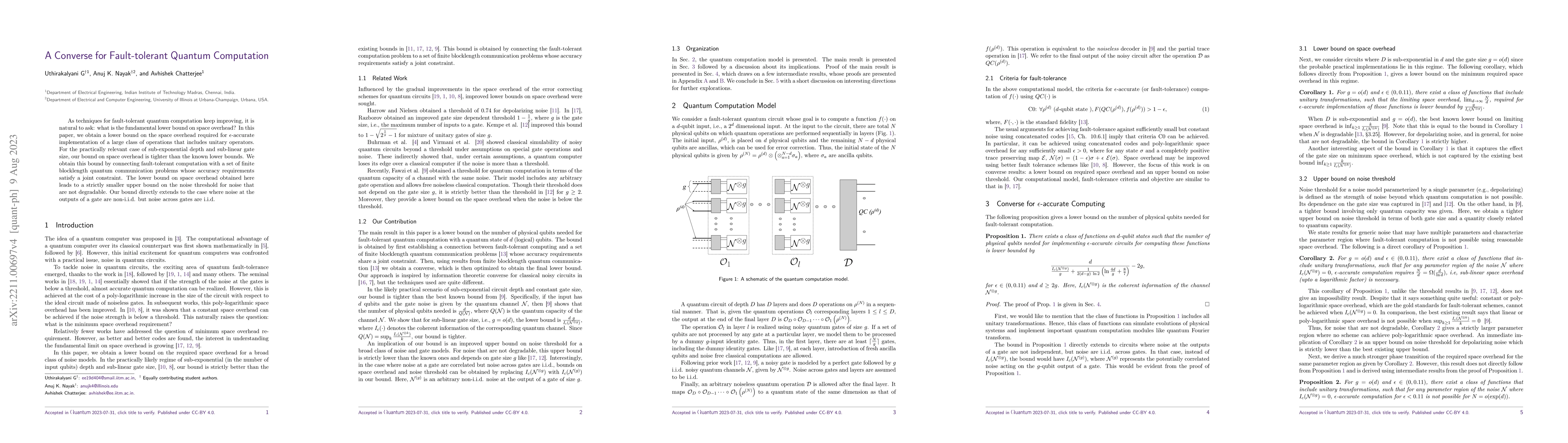 Thumbnail for A Converse for Fault-tolerant Quantum Computation