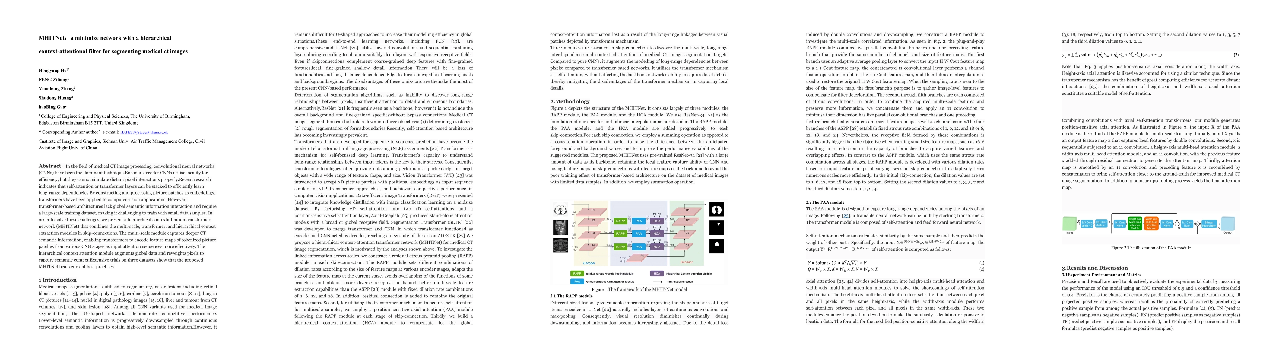 Thumbnail for MHITNet: a minimize network with a hierarchical context-attentional
  filter for segmenting medical ct images