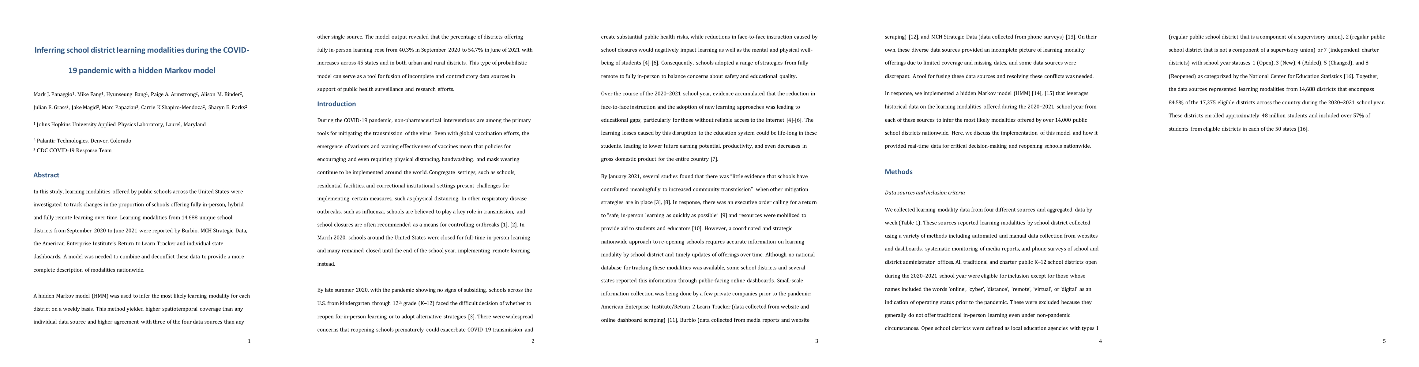 Thumbnail for Inferring school district learning modalities during the COVID-19
  pandemic with a hidden Markov model
