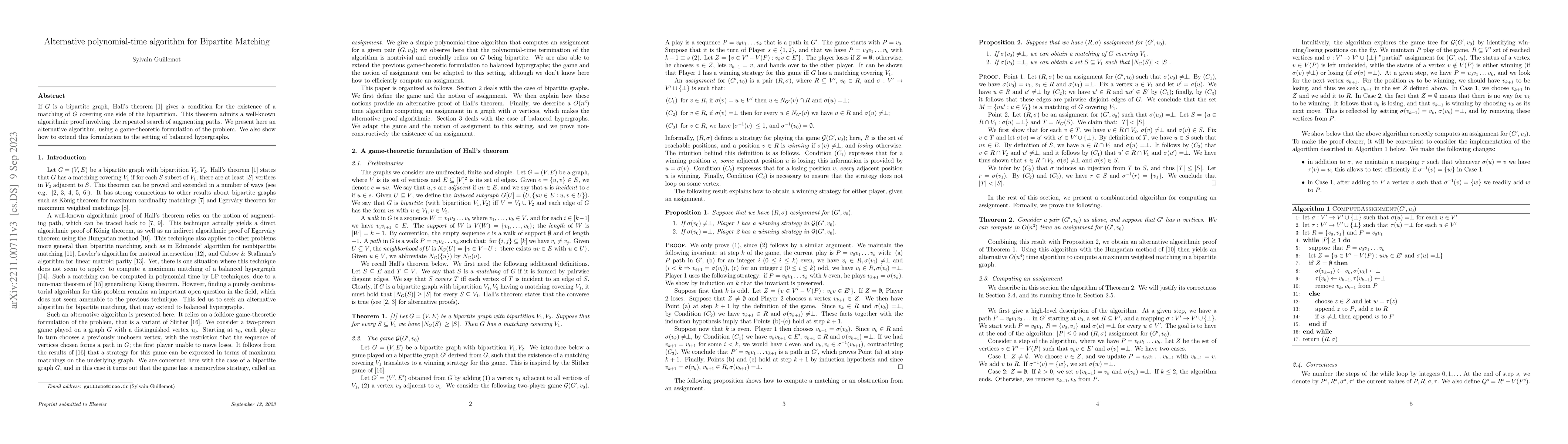 Thumbnail for Alternative polynomial-time algorithm for Bipartite Matching
