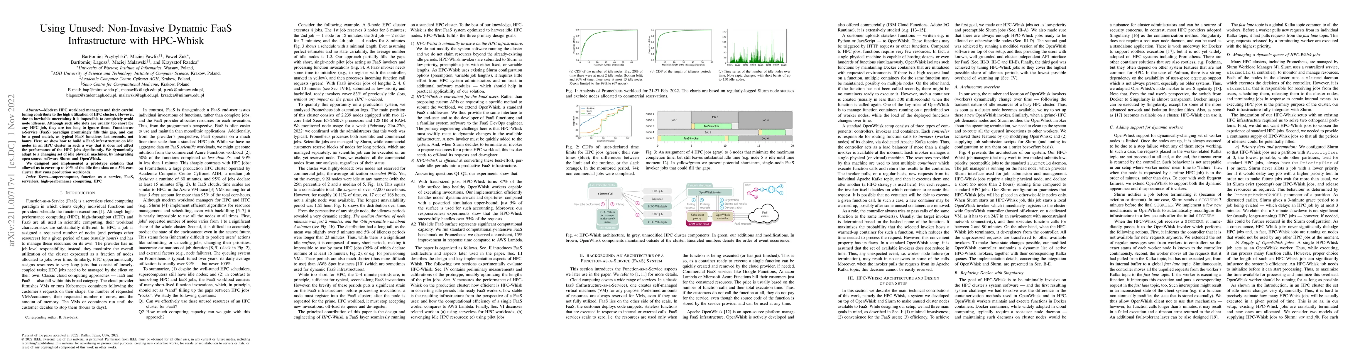 Thumbnail for Using Unused: Non-Invasive Dynamic FaaS Infrastructure with HPC-Whisk