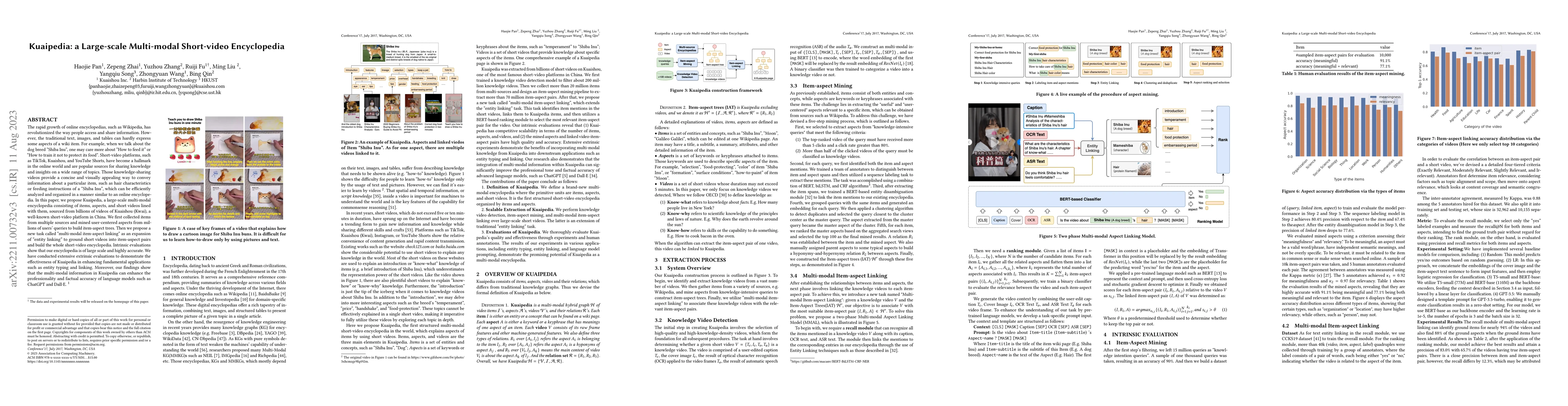 Thumbnail for Kuaipedia: a Large-scale Multi-modal Short-video Encyclopedia