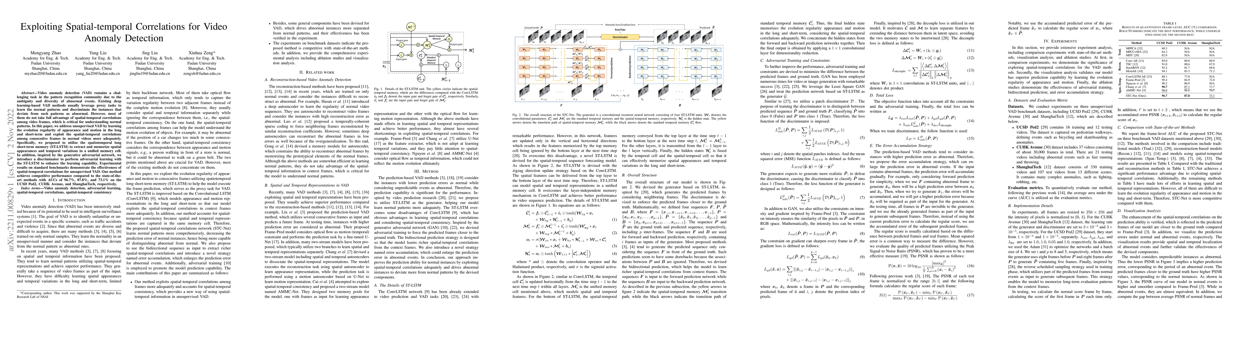 Thumbnail for Exploiting Spatial-temporal Correlations for Video Anomaly Detection
