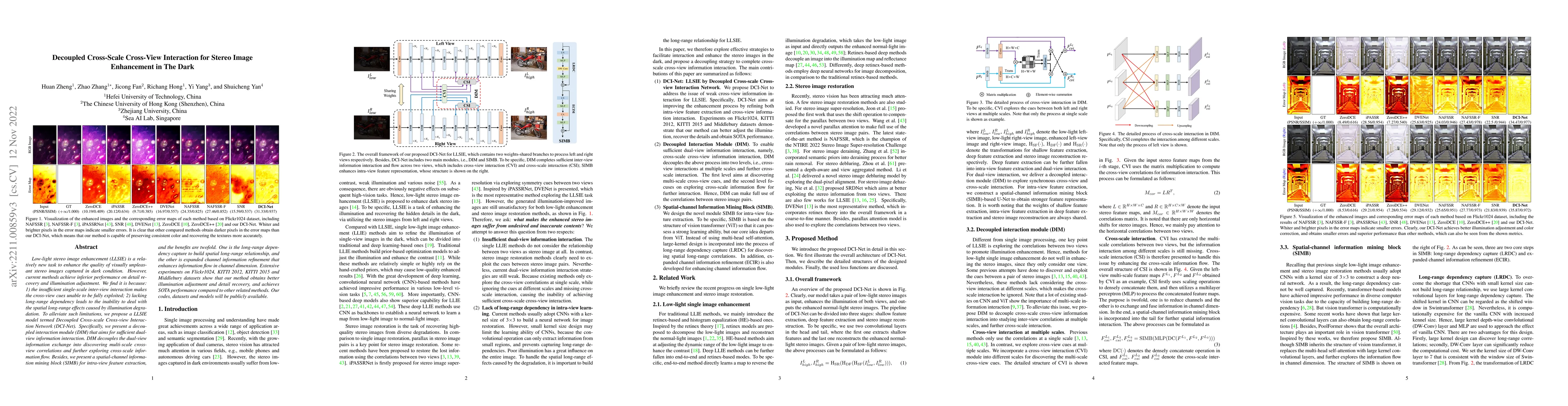Thumbnail for Decoupled Cross-Scale Cross-View Interaction for Stereo Image
  Enhancement in The Dark
