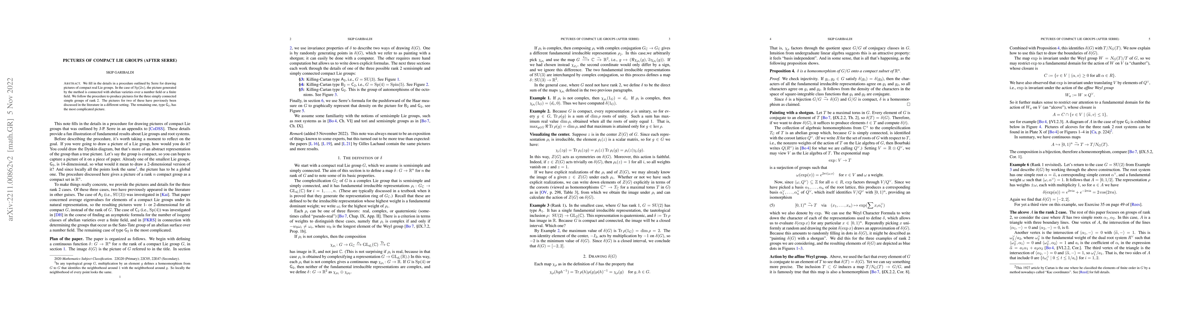 Thumbnail for Pictures of compact Lie groups (after Serre)