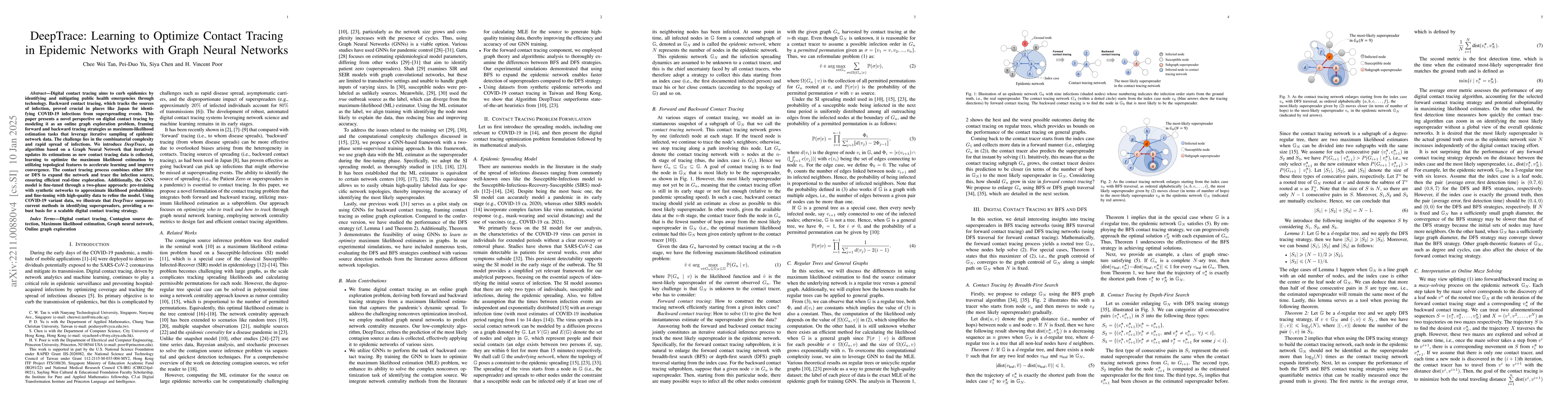 Thumbnail for DeepTrace: Learning to Optimize Contact Tracing in Epidemic Networks
  with Graph Neural Networks
