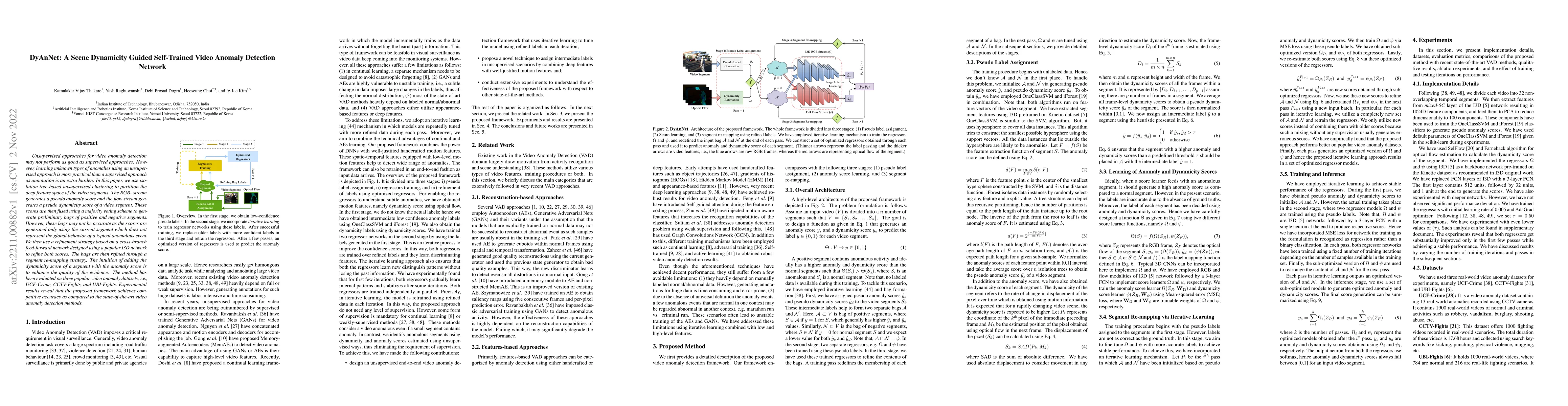 Thumbnail for DyAnNet: A Scene Dynamicity Guided Self-Trained Video Anomaly Detection
  Network