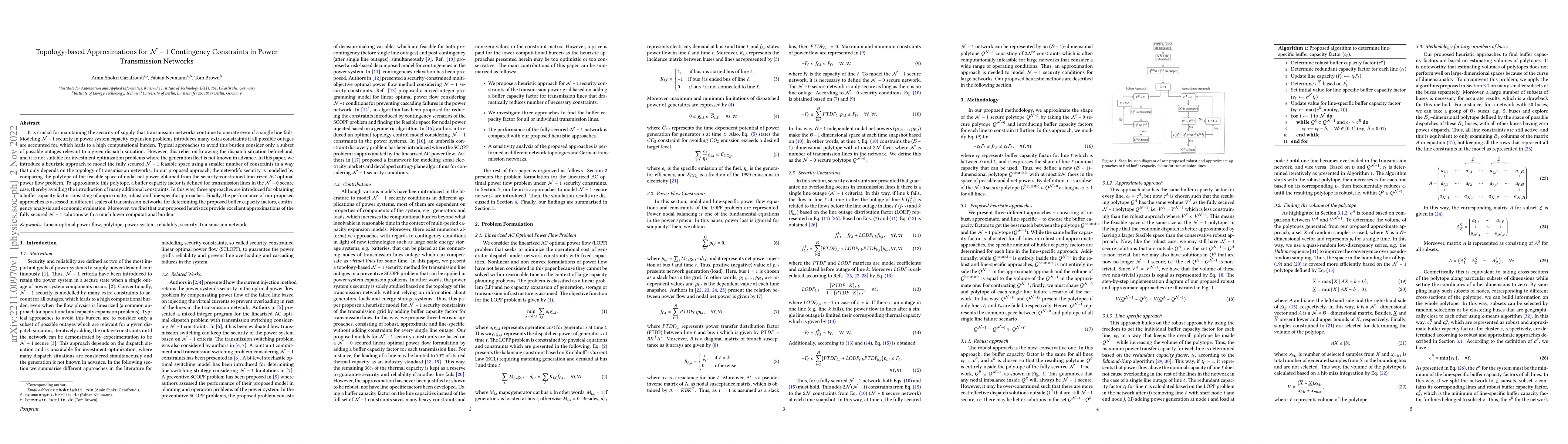Thumbnail for Topology-based Approximations for $\mathcal{N}-1$ Contingency
  Constraints in Power Transmission Networks