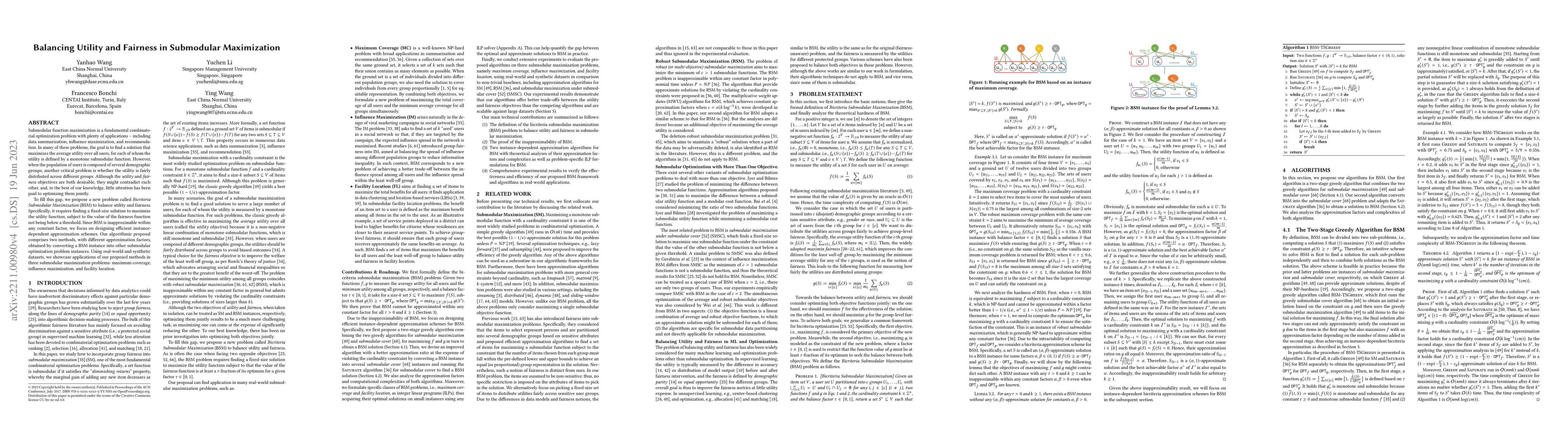 Thumbnail for Balancing Utility and Fairness in Submodular Maximization (Technical
  Report)