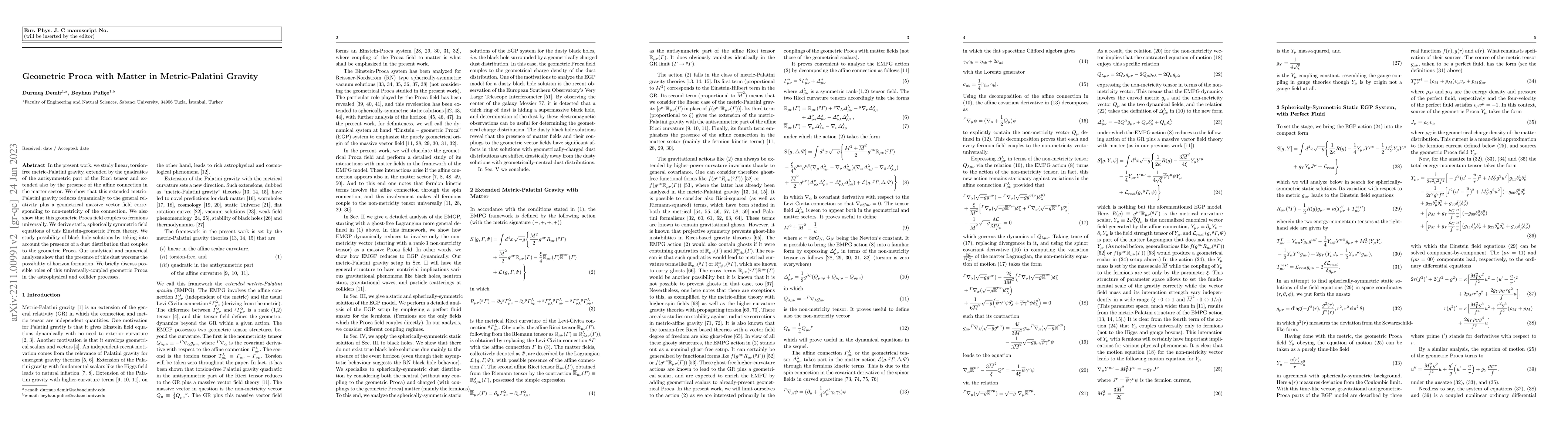 Thumbnail for Geometric Proca with Matter in Metric-Palatini Gravity
