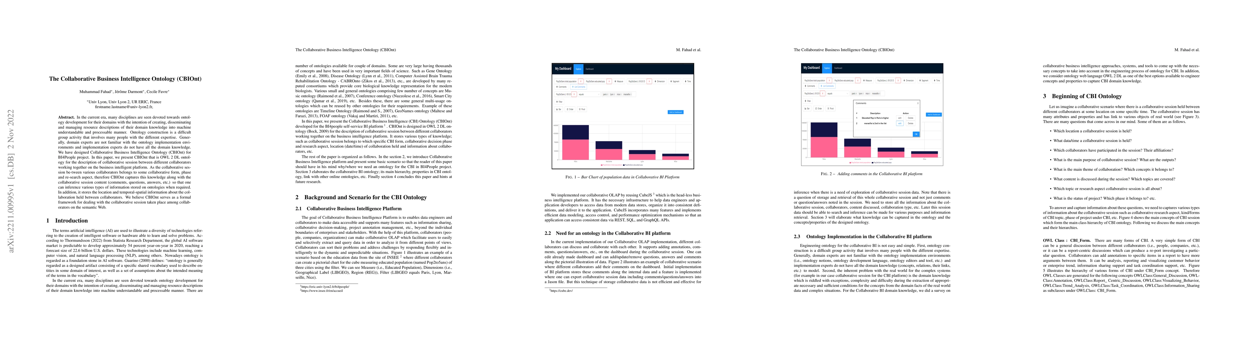 Thumbnail for The Collaborative Business Intelligence Ontology (CBIOnt)