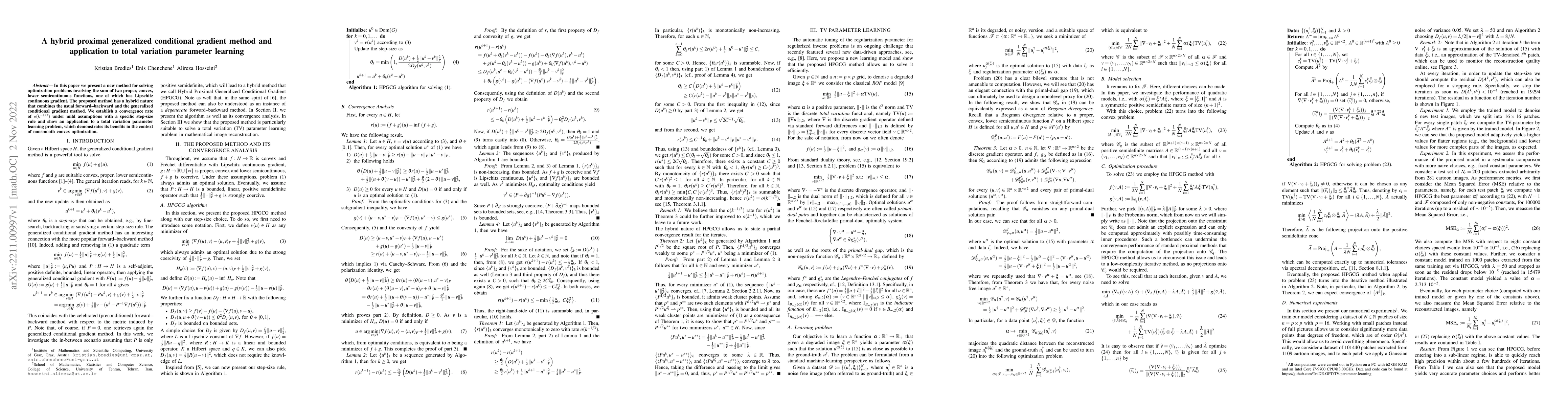 Thumbnail for A hybrid proximal generalized conditional gradient method and
  application to total variation parameter learning