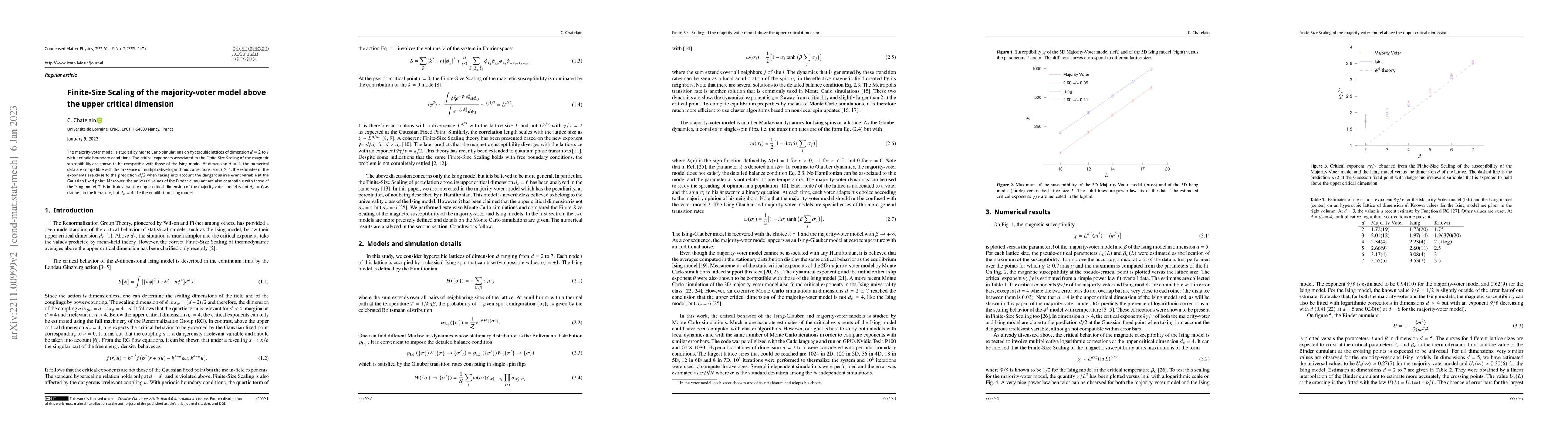 Thumbnail for Finite-Size Scaling of the majority-voter model above the upper critical
  dimension