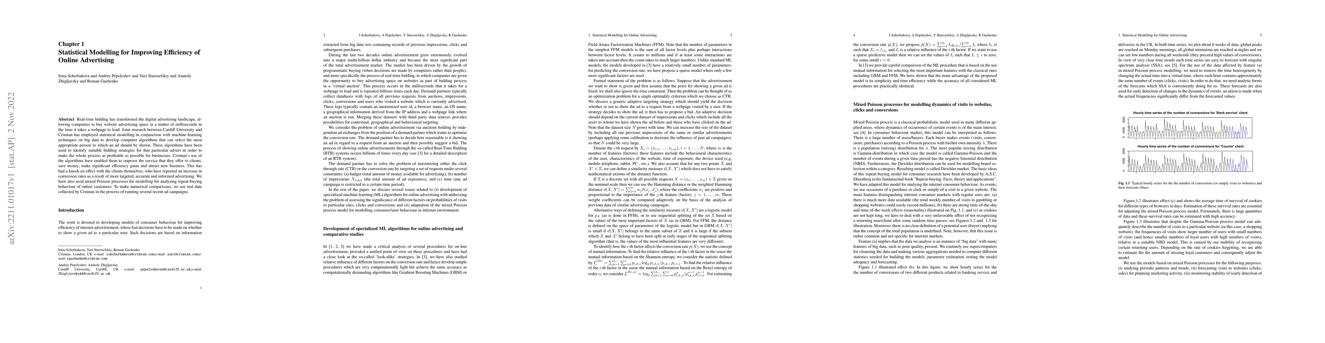 Thumbnail for Statistical Modelling for Improving Efficiency of Online Advertising
