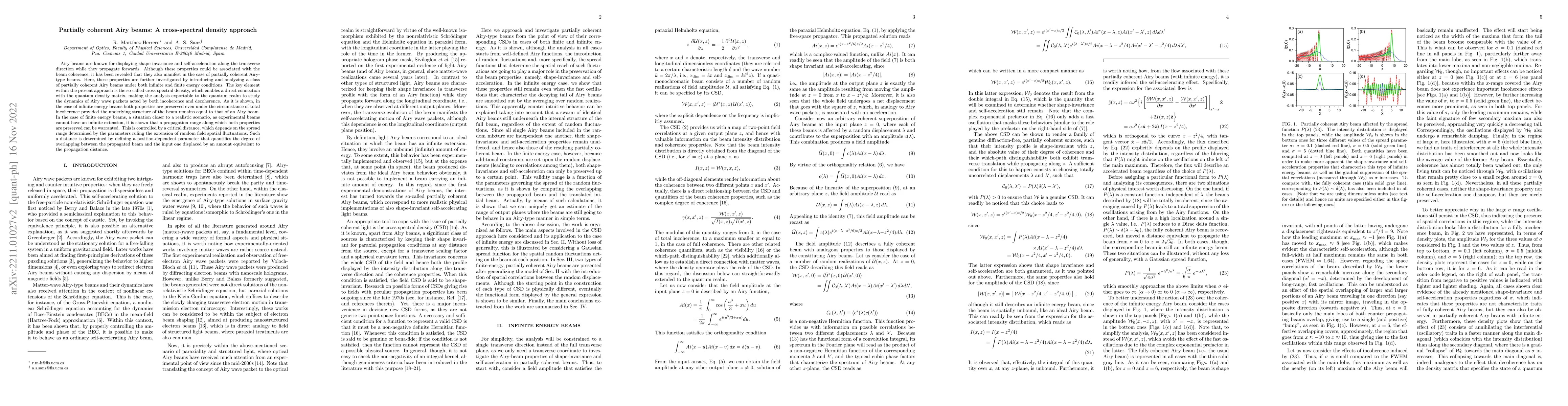 Thumbnail for Partially coherent Airy beams: A cross-spectral density approach