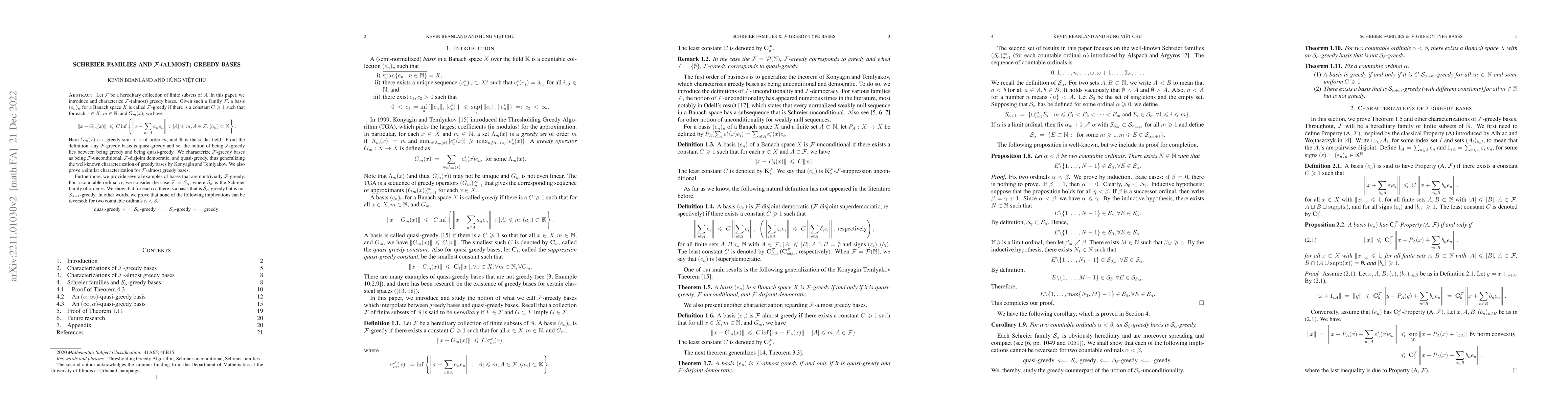 Thumbnail for Schreier families and $\mathcal{F}$-(almost) greedy bases