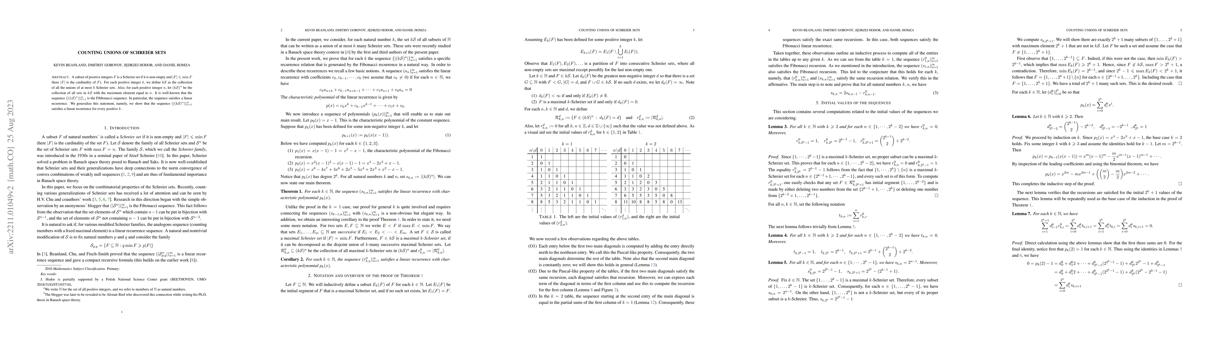 Thumbnail for Counting Unions of Schreier Sets
