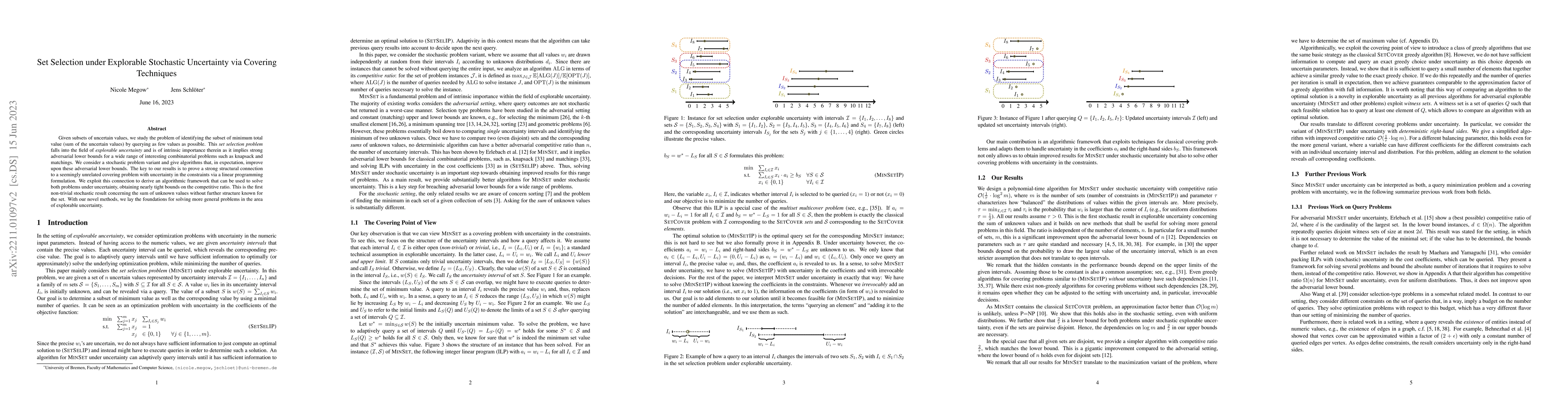 Thumbnail for Set Selection under Explorable Stochastic Uncertainty via Covering
  Techniques