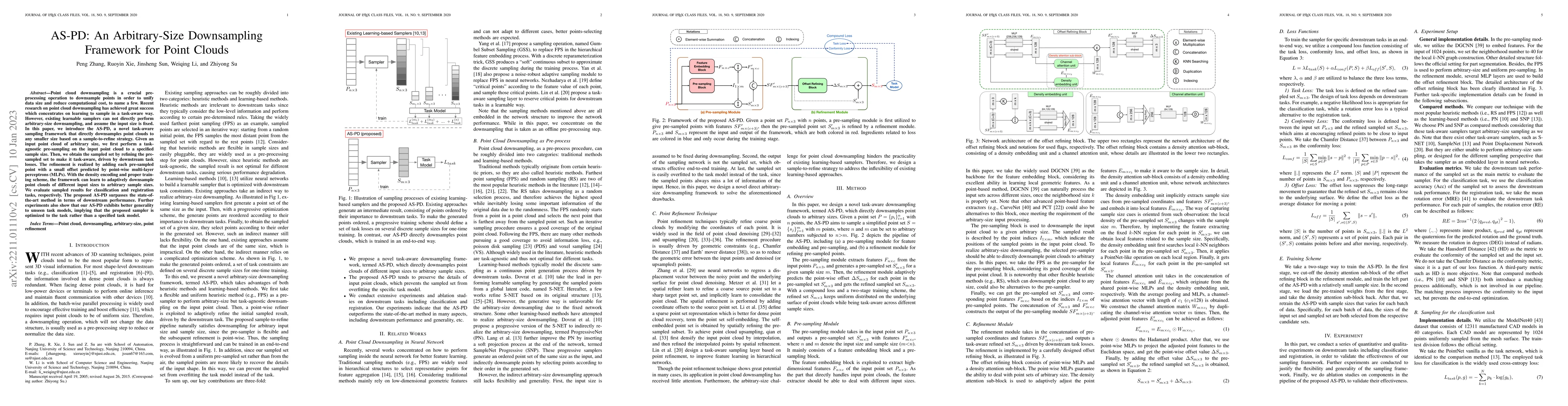 Thumbnail for AS-PD: An Arbitrary-Size Downsampling Framework for Point Clouds