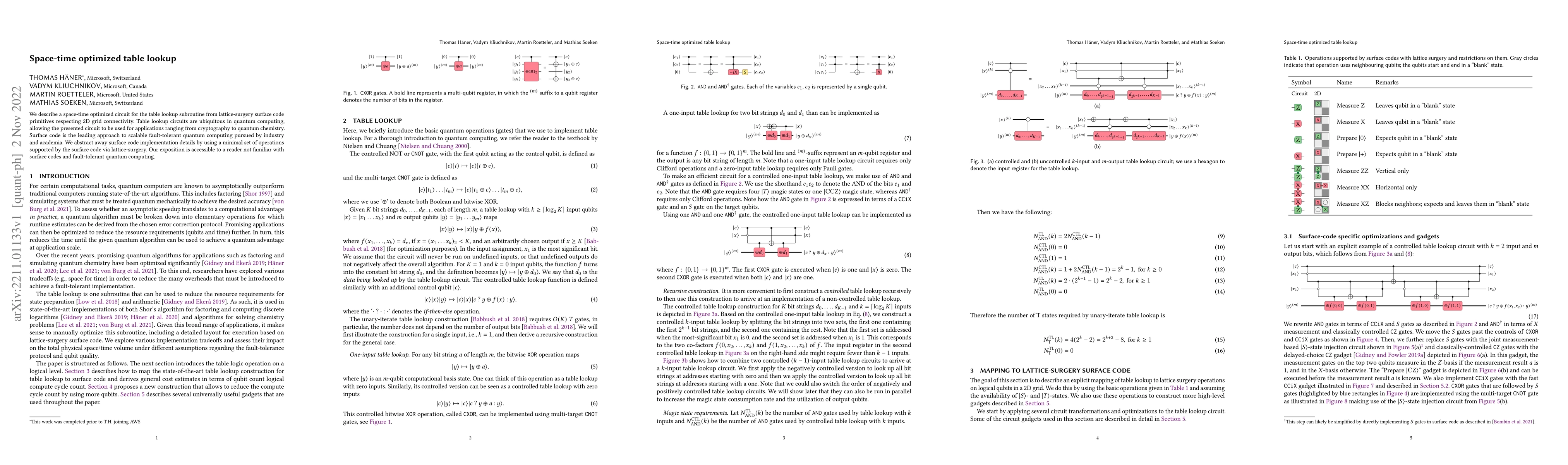Thumbnail for Space-time optimized table lookup