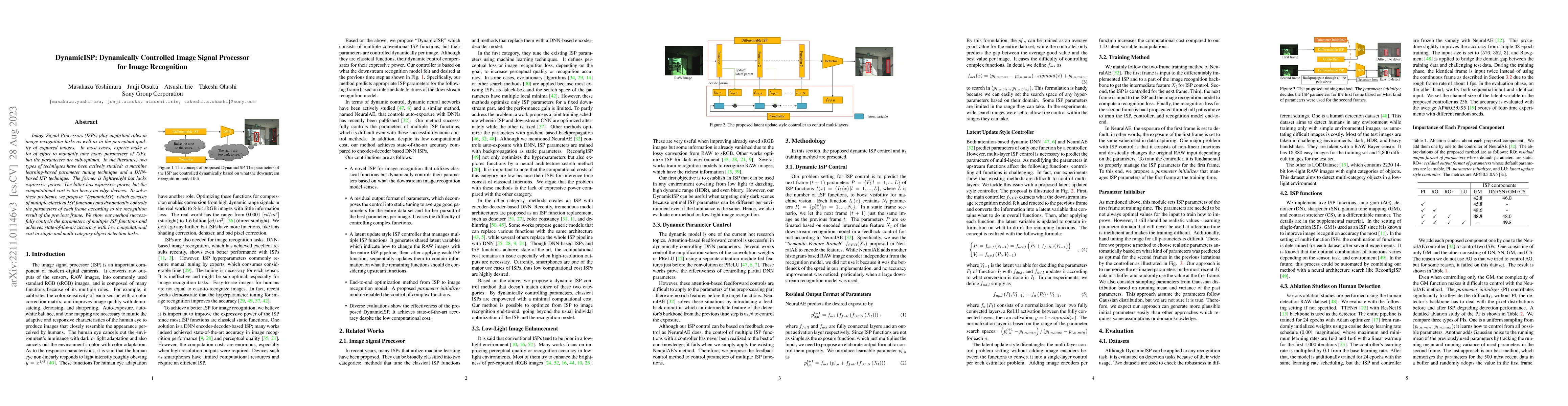Thumbnail for DynamicISP: Dynamically Controlled Image Signal Processor for Image
  Recognition