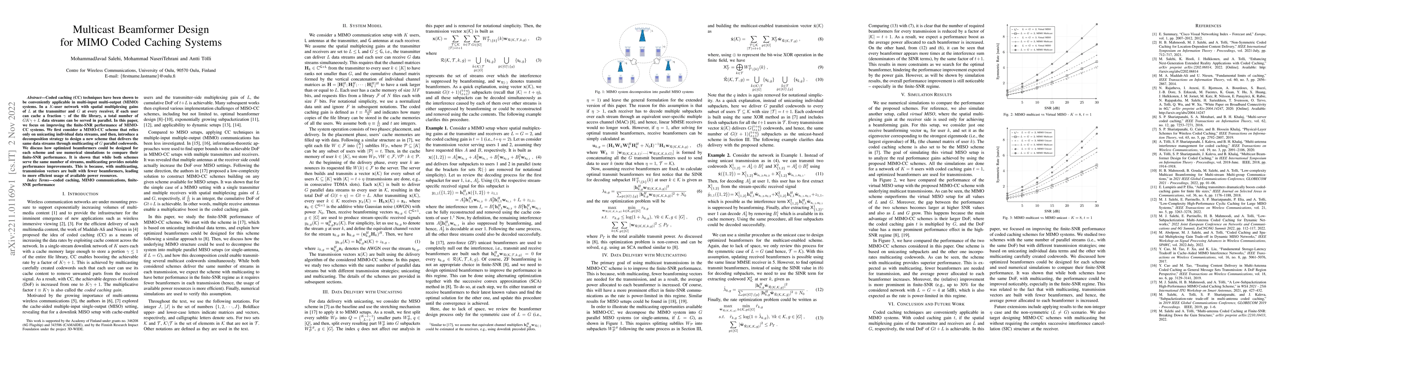 Thumbnail for Multicast Beamformer Design for MIMO Coded Caching Systems