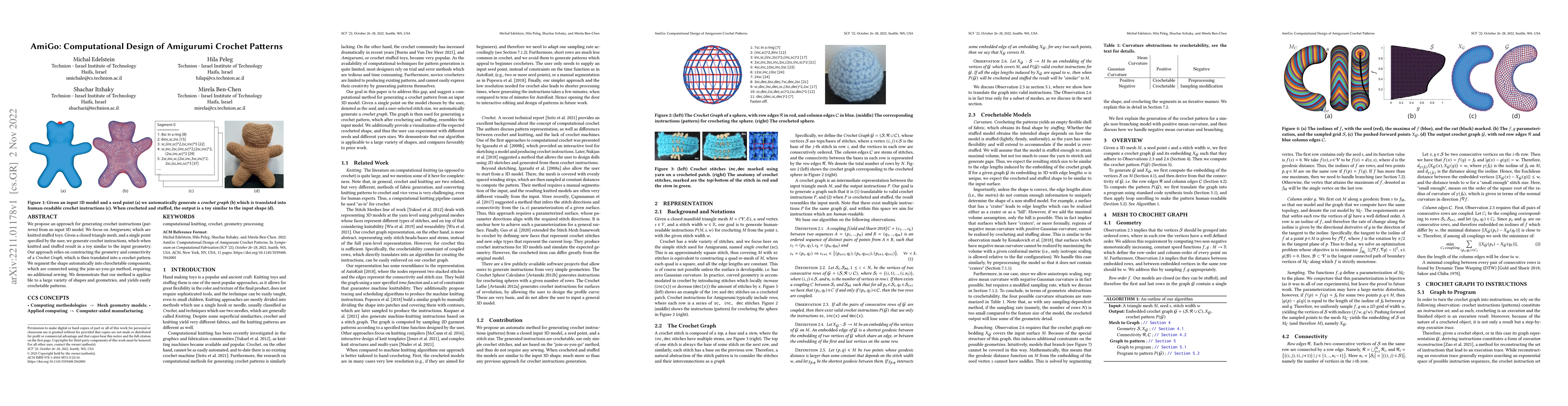 Thumbnail for AmiGo: Computational Design of Amigurumi Crochet Patterns