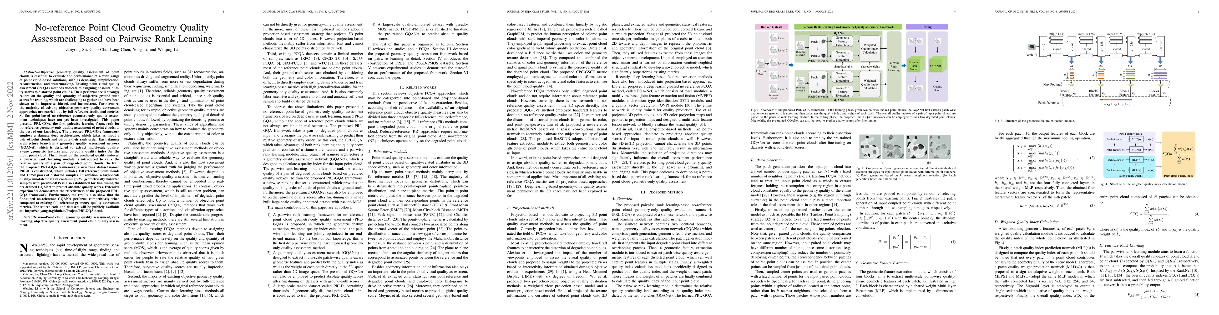 Thumbnail for No-reference Point Cloud Geometry Quality Assessment Based on Pairwise
  Rank Learning