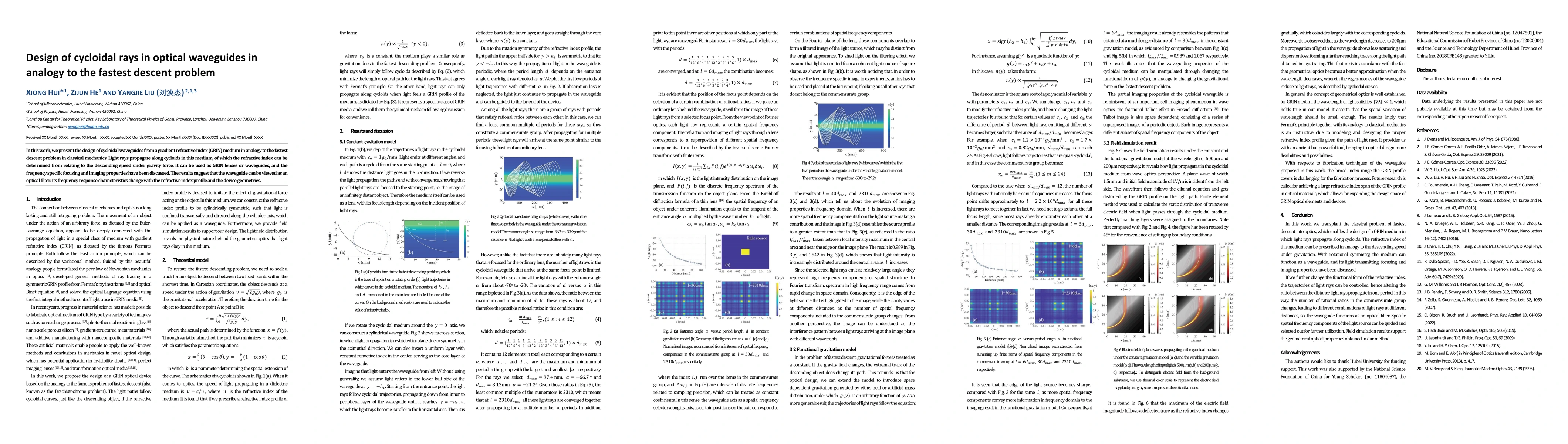 Thumbnail for Design of cycloidal rays in optical waveguides in analogy to the fastest
  descent problem