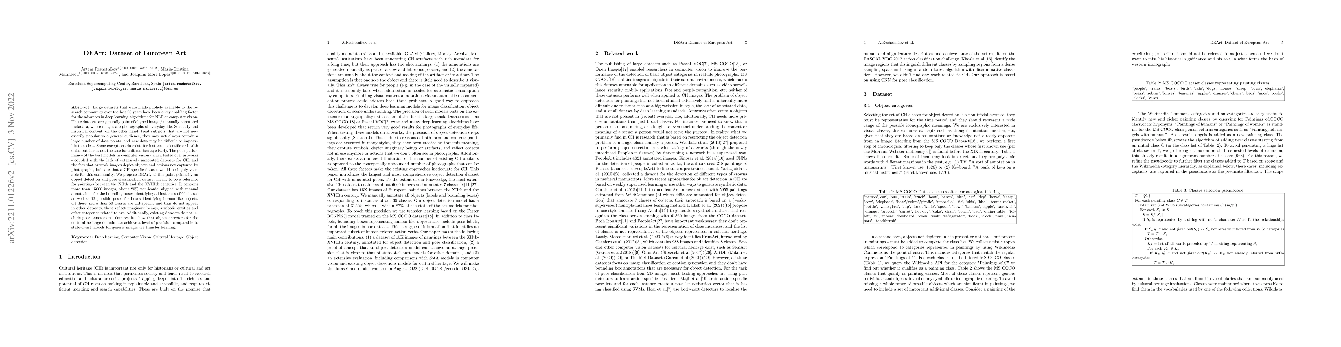 Thumbnail for DEArt: Dataset of European Art