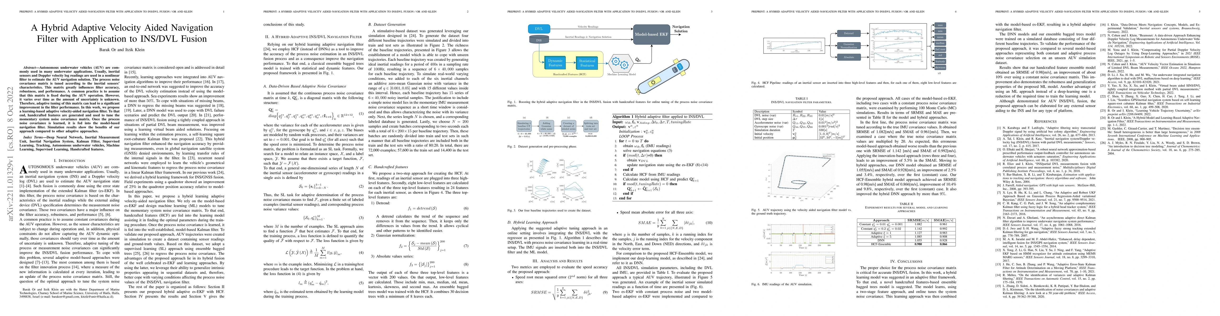 Thumbnail for A Hybrid Adaptive Velocity Aided Navigation Filter with Application to
  INS/DVL Fusion