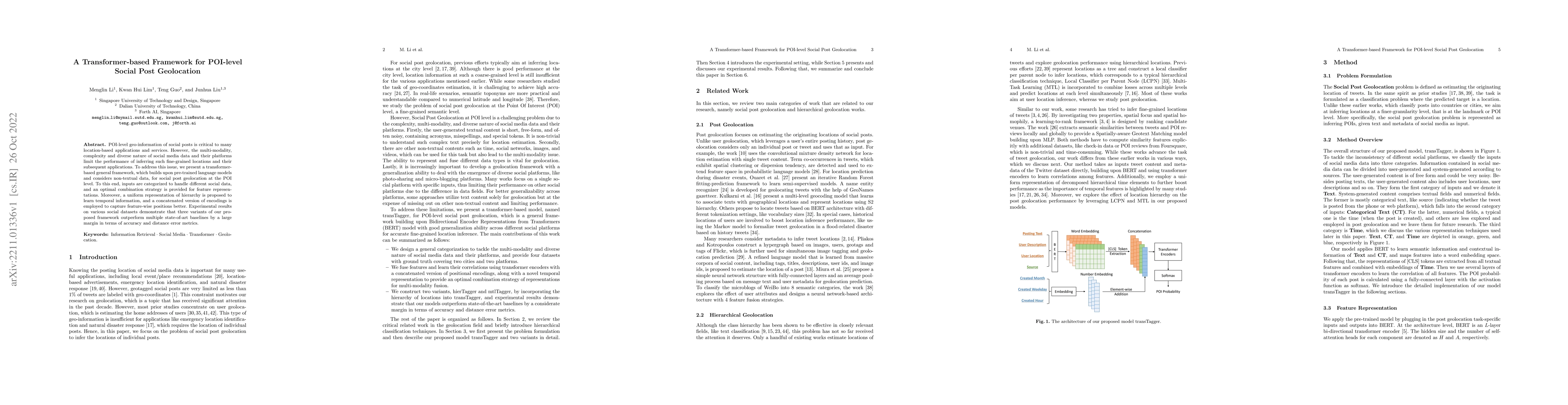 Thumbnail for A Transformer-based Framework for POI-level Social Post Geolocation