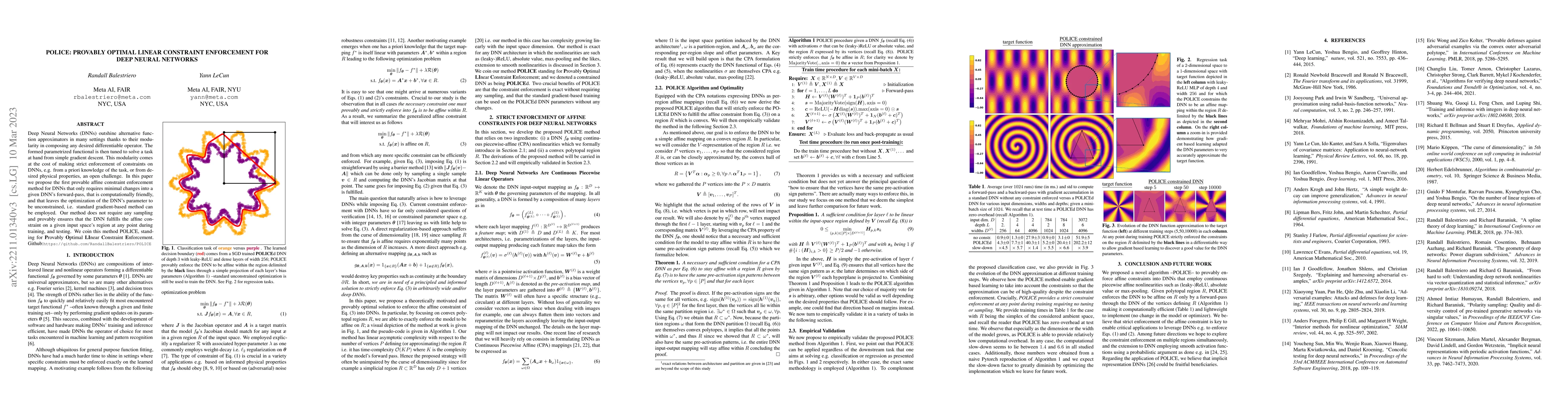 Thumbnail for POLICE: Provably Optimal Linear Constraint Enforcement for Deep Neural
  Networks