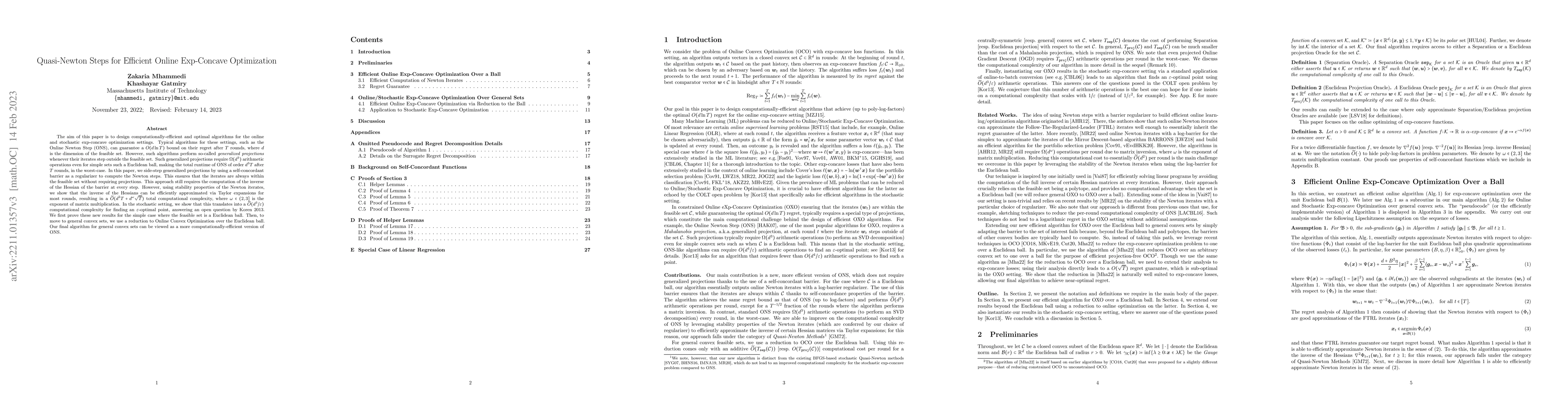 Thumbnail for Quasi-Newton Steps for Efficient Online Exp-Concave Optimization