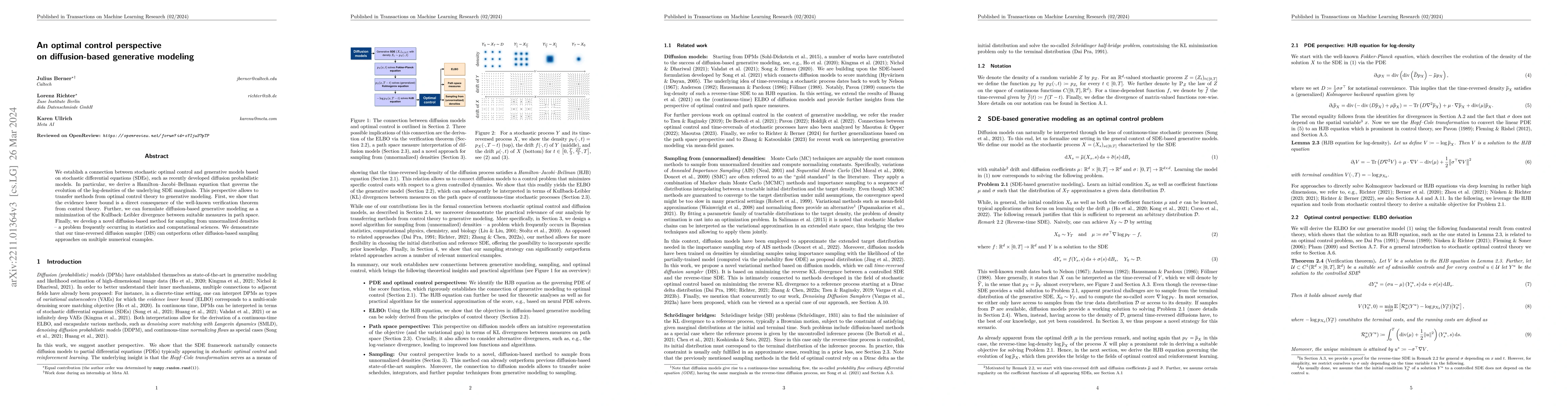 Thumbnail for An optimal control perspective on diffusion-based generative modeling