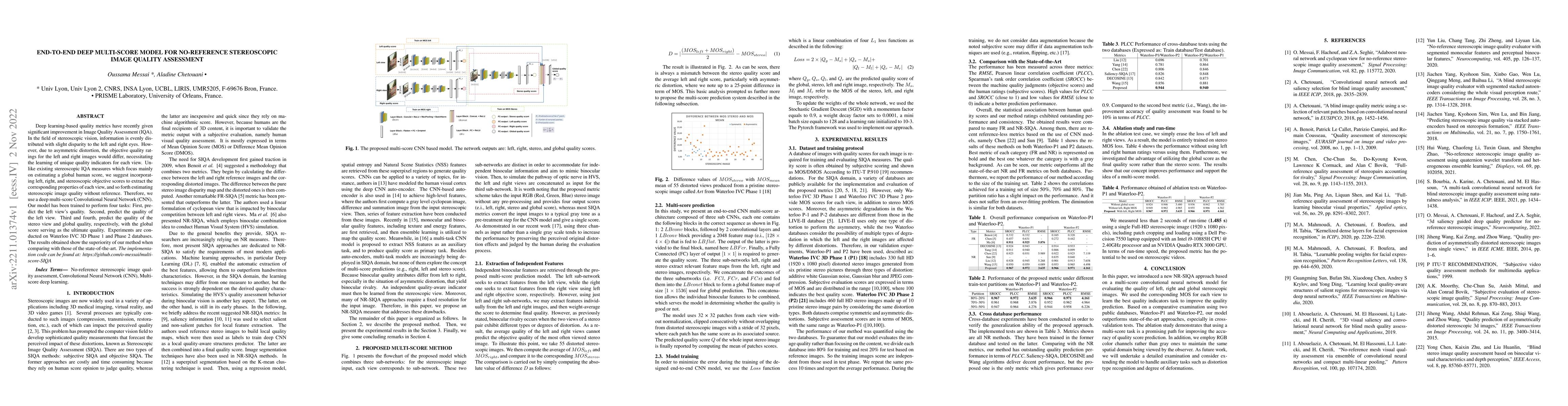 Thumbnail for End-to-end deep multi-score model for No-reference stereoscopic image
  quality assessment