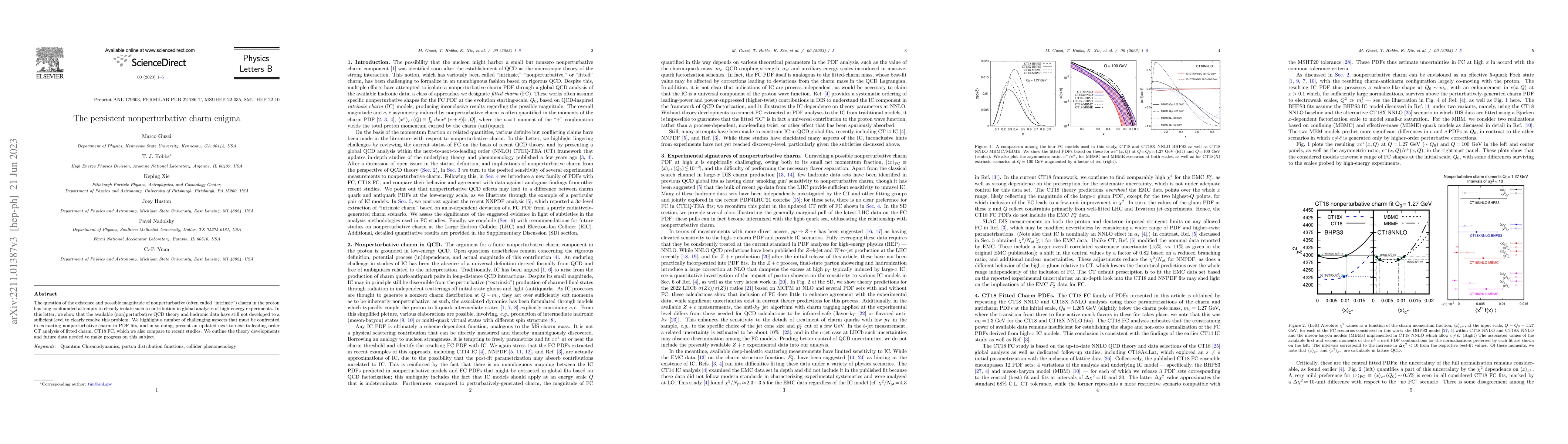 Thumbnail for The persistent nonperturbative charm enigma