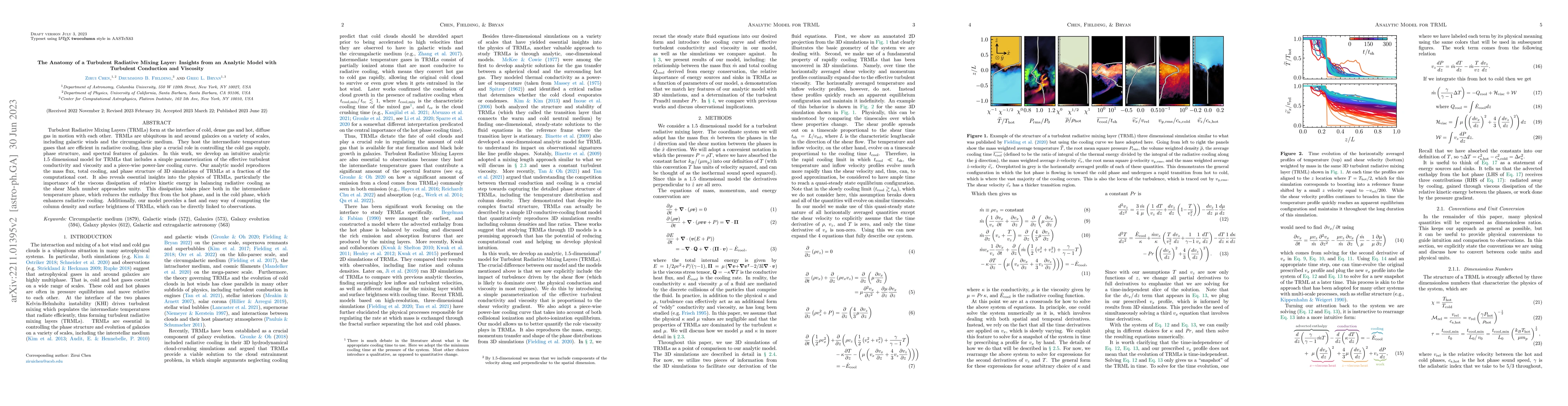 Thumbnail for The Anatomy of a Turbulent Radiative Mixing Layer: Insights from an
  Analytic Model with Turbulent Conduction and Viscosity