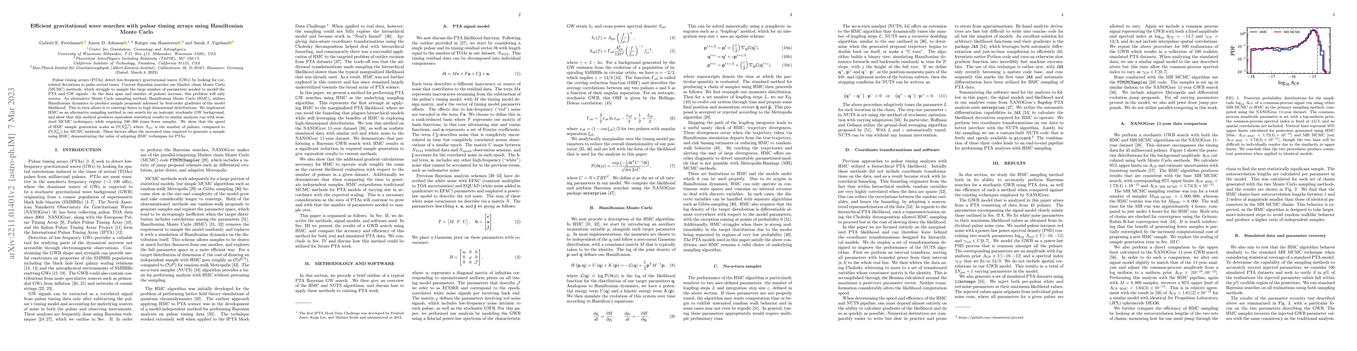 Thumbnail for Efficient Gravitational Wave Searches with Pulsar Timing Arrays using
  Hamiltonian Monte Carlo