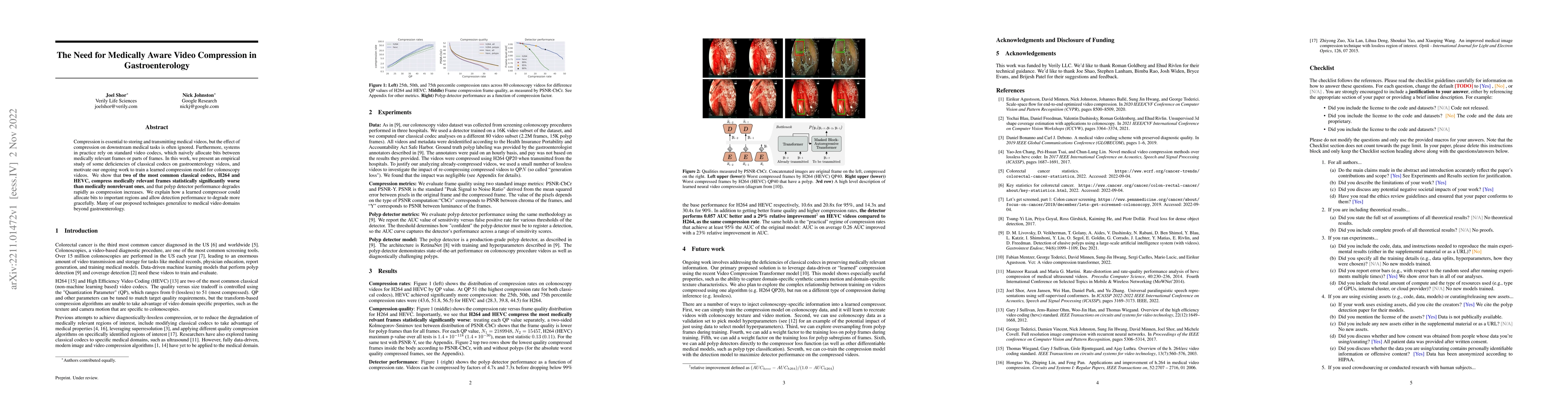 Thumbnail for The Need for Medically Aware Video Compression in Gastroenterology