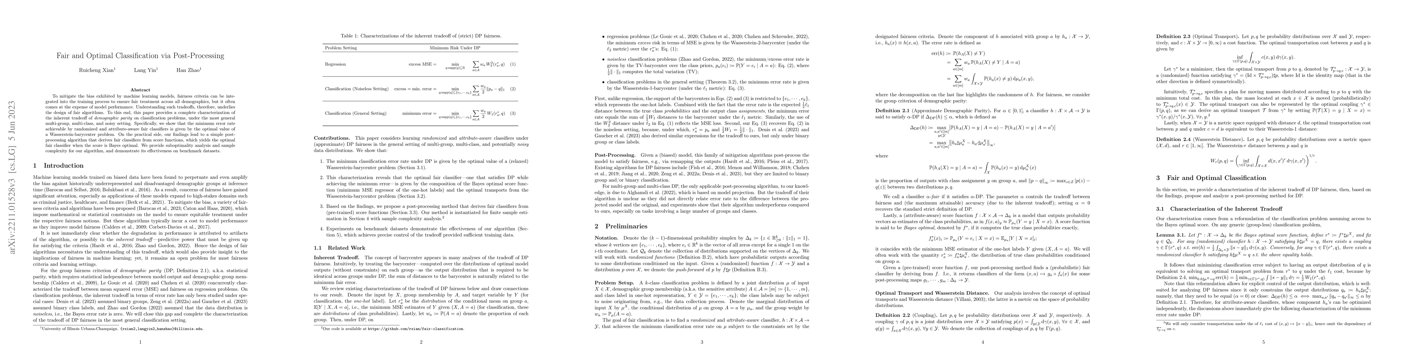 Thumbnail for Fair and Optimal Classification via Post-Processing