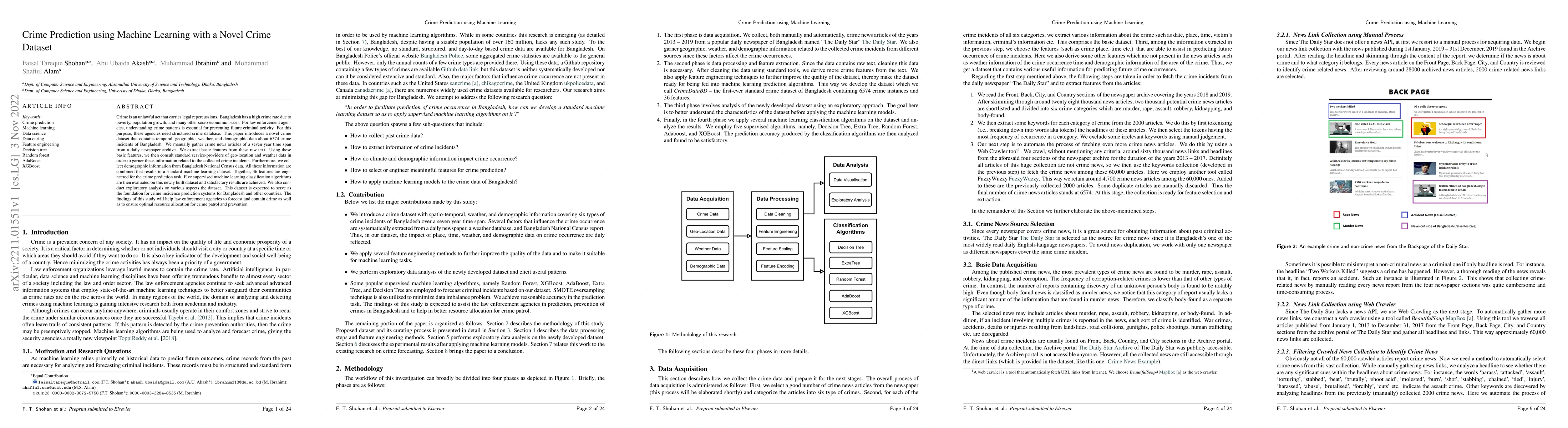 Thumbnail for Crime Prediction using Machine Learning with a Novel Crime Dataset