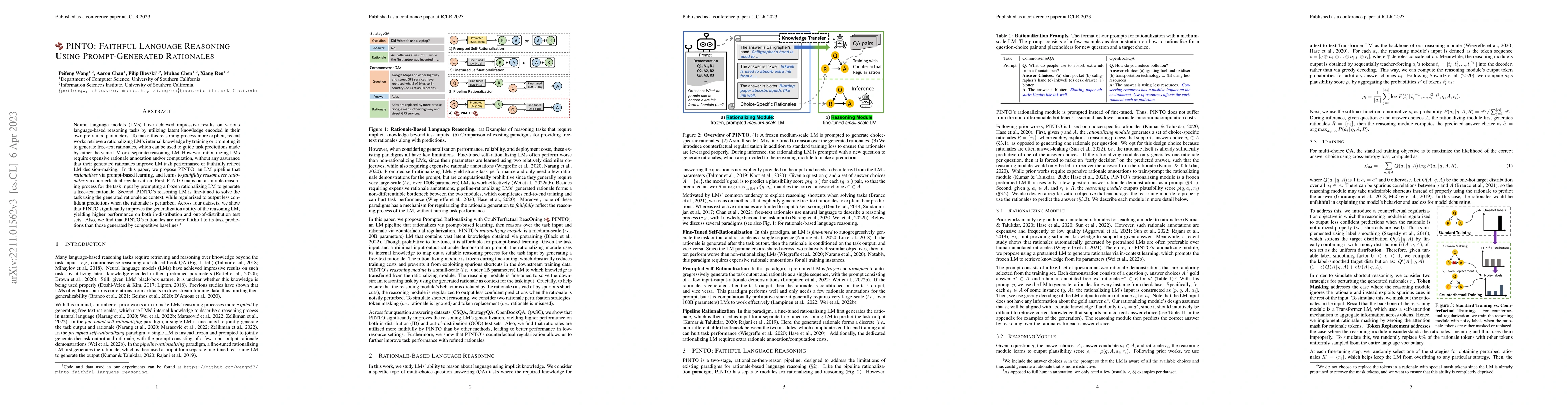 Thumbnail for PINTO: Faithful Language Reasoning Using Prompt-Generated Rationales