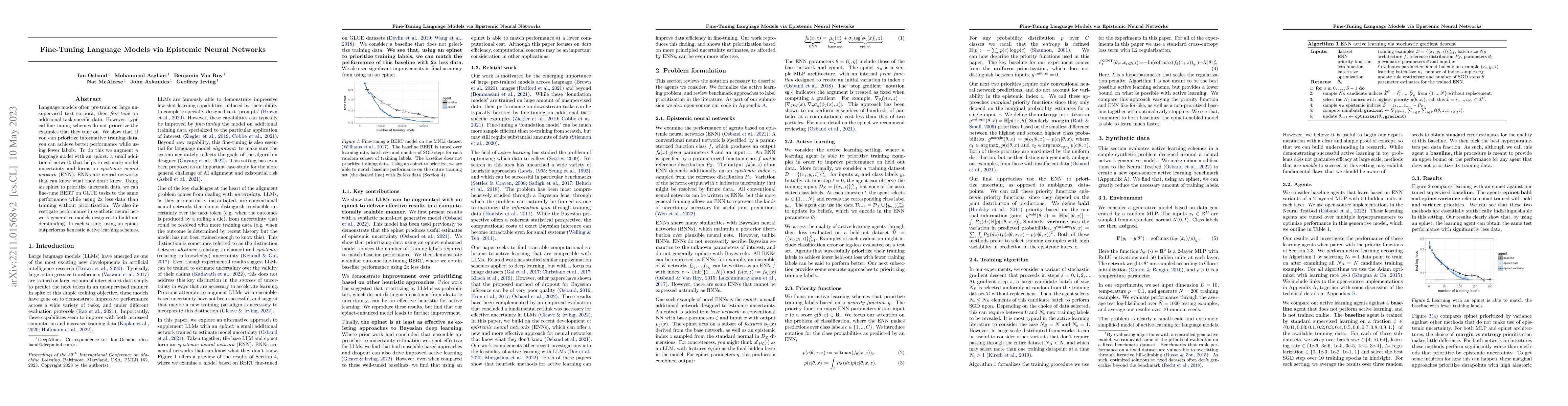 Thumbnail for Fine-Tuning Language Models via Epistemic Neural Networks