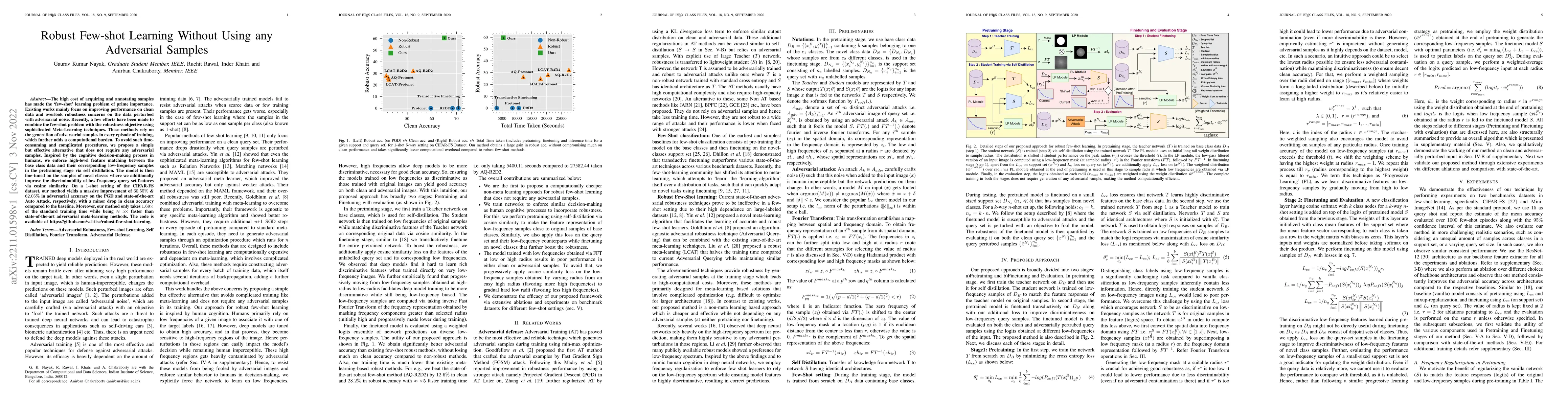 Thumbnail for Robust Few-shot Learning Without Using any Adversarial Samples
