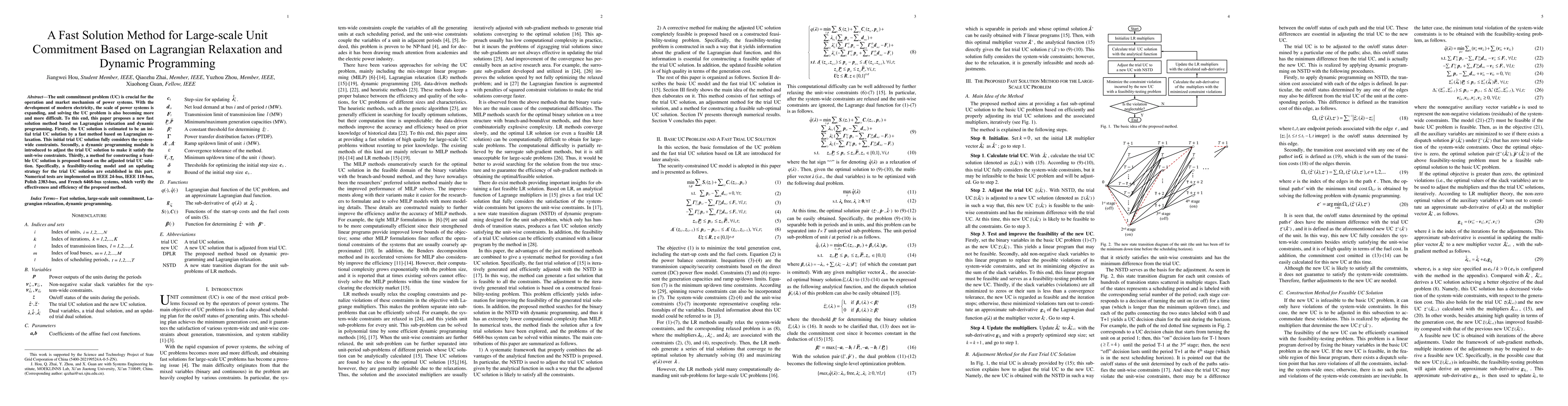 Thumbnail for A Fast Solution Method for Large-scale Unit Commitment Based on
  Lagrangian Relaxation and Dynamic Programming