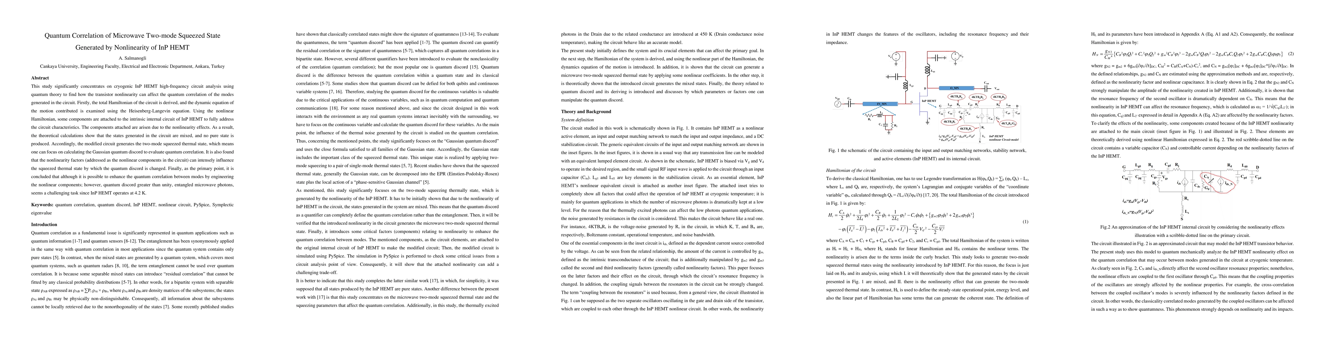 Thumbnail for Quantum Correlation of Microwave Two-mode Squeezed State Generated by
  Nonlinearity of InP HEMT